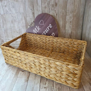 Beige Woven Storage Basket
